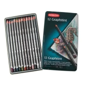 DERWENT GRAPHITINT 12 SZT - kolorowe ołówki grafitowe