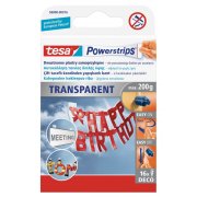 TESA Powerstrips Deco Transparent 200g, 16 szt